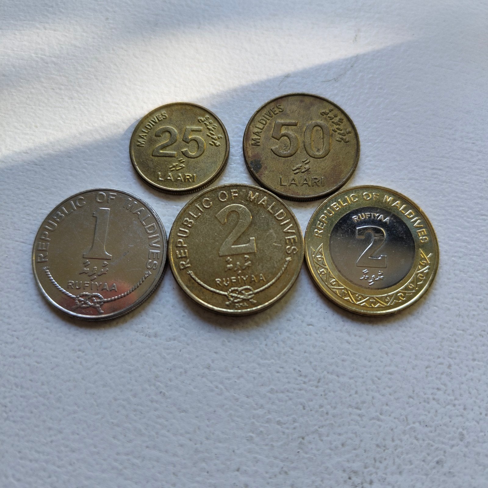 Malediven set 5 muntrn 1995-2017, Ophalen of Verzenden