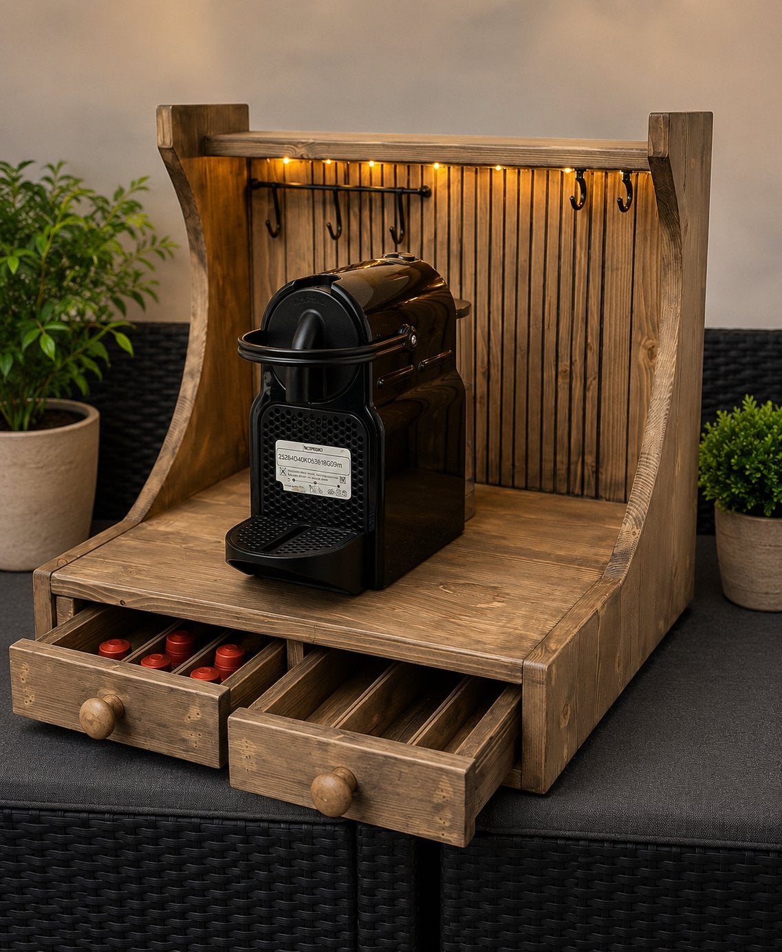 Handgemaakt koffiecorner meubel op maat, Ophalen, Overige typen, Hout, Nieuw