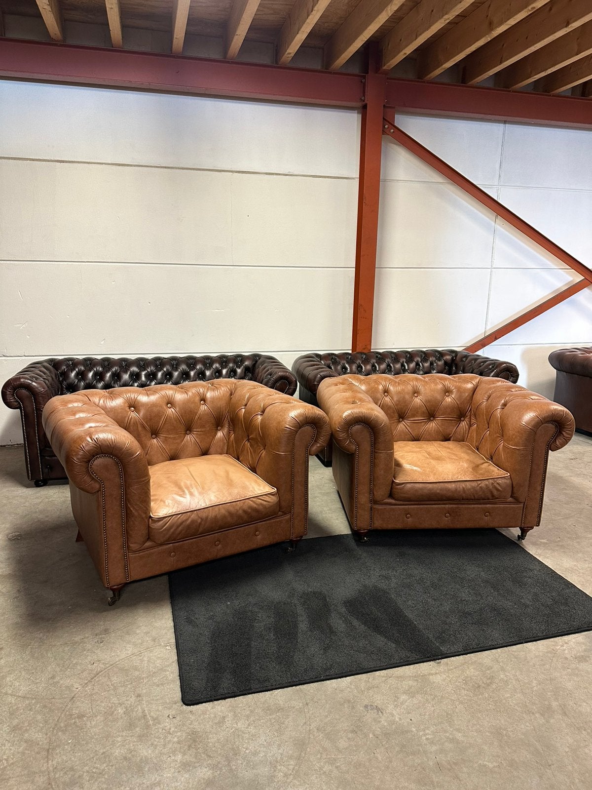 Cognac kleur XL chesterfield fauteuils fauteuil stoelen, 2871SK, Verzenden, Klassieke, Mariansoliak8@gmail.com