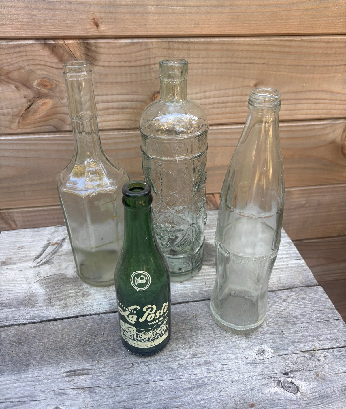 Vintage glazen flessen, Ophalen of Verzenden