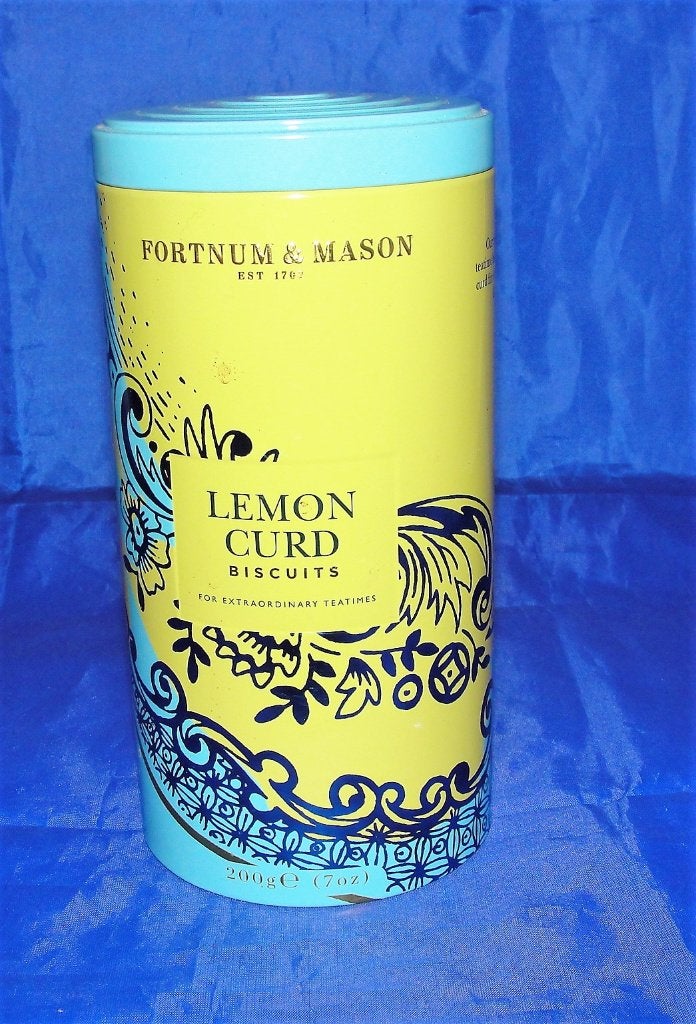 Fortnum&Mason Lemon Curd Biscuits blik, Verzamelen, Ophalen of Verzenden, Gebruikt, Koek(jes), Overige merken