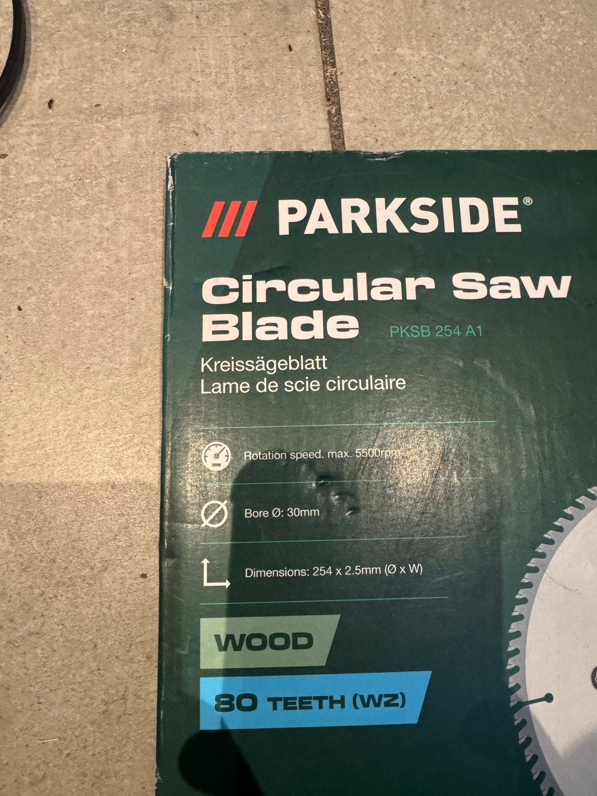 Parkside zaagblad 254mm, Cirkelzaag, 70 mm of meer, Nieuw, Ophalen of Verzenden