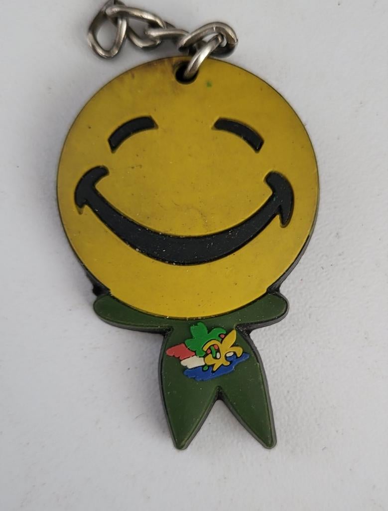 Sleutelhanger Smiley met Scouting logo, Ophalen of Verzenden, Gebruikt, Overige typen