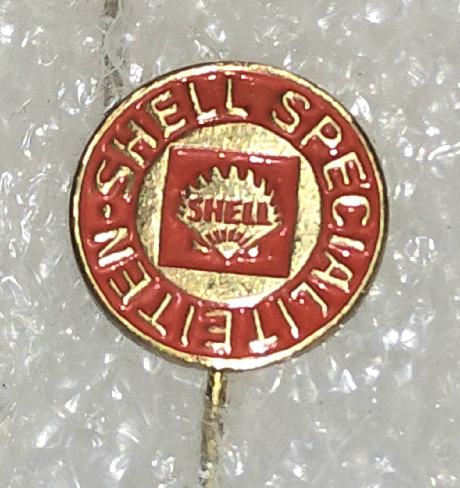 Vintage Shell Specialiteiten Speldje, Verzamelen, Ophalen of Verzenden, Gebruikt, Merk, Speldje of Pin