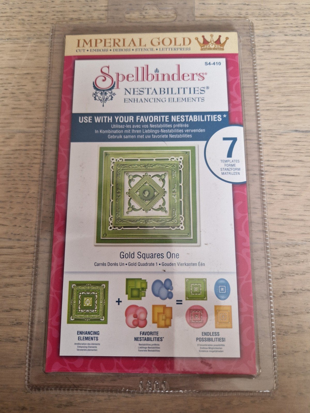 Spellbinders Nestabilities Gold Squares One stansmallen, Ophalen of Verzenden, Nieuw