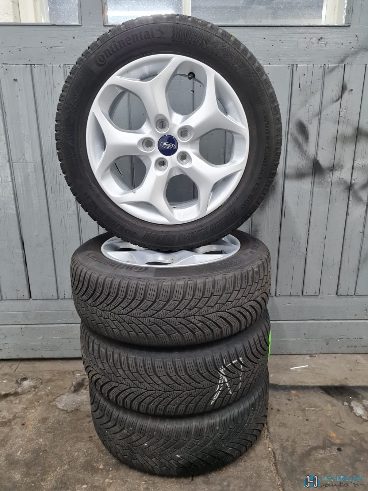 Ford focus winterset 205 55 16 origineel, Ophalen, Gebruikt, -, Banden en Velgen