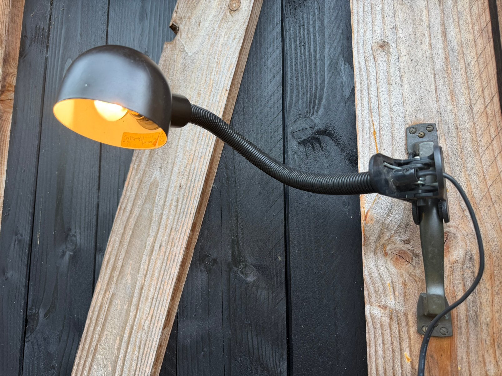 Vintage klemlamp Hala zeist gooseneck klemspot spot spotje, Ophalen