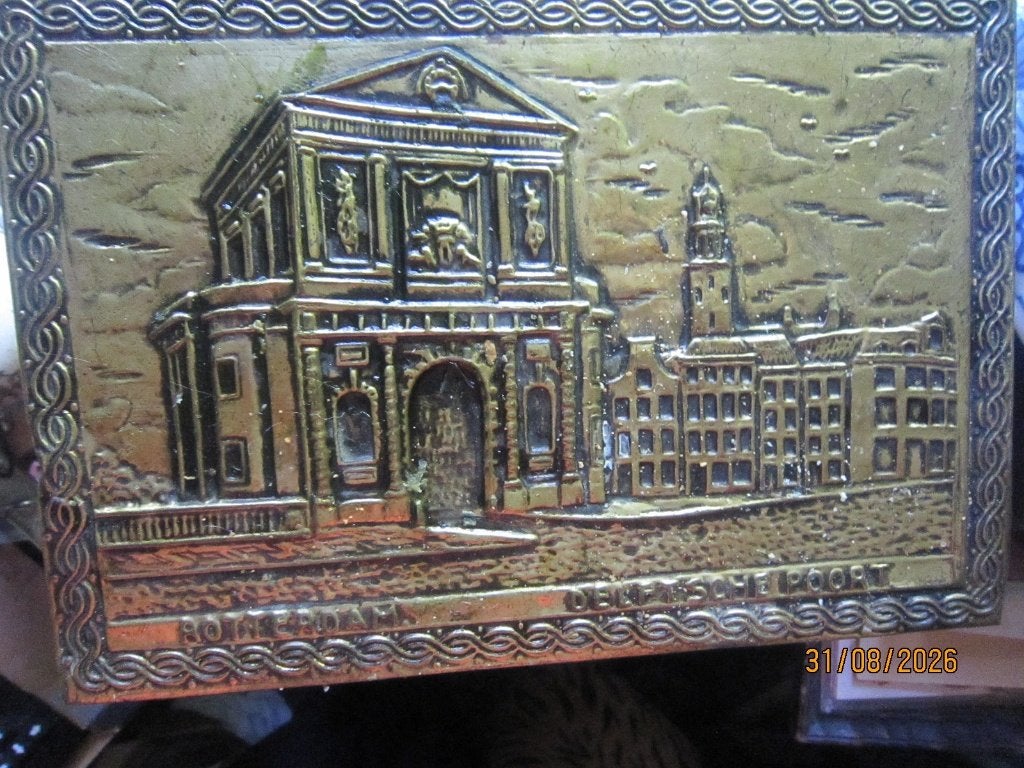 OUDE DELFSEPOORT Rotterdam, Mooi koper plaatje, Antiek en Kunst, Ophalen