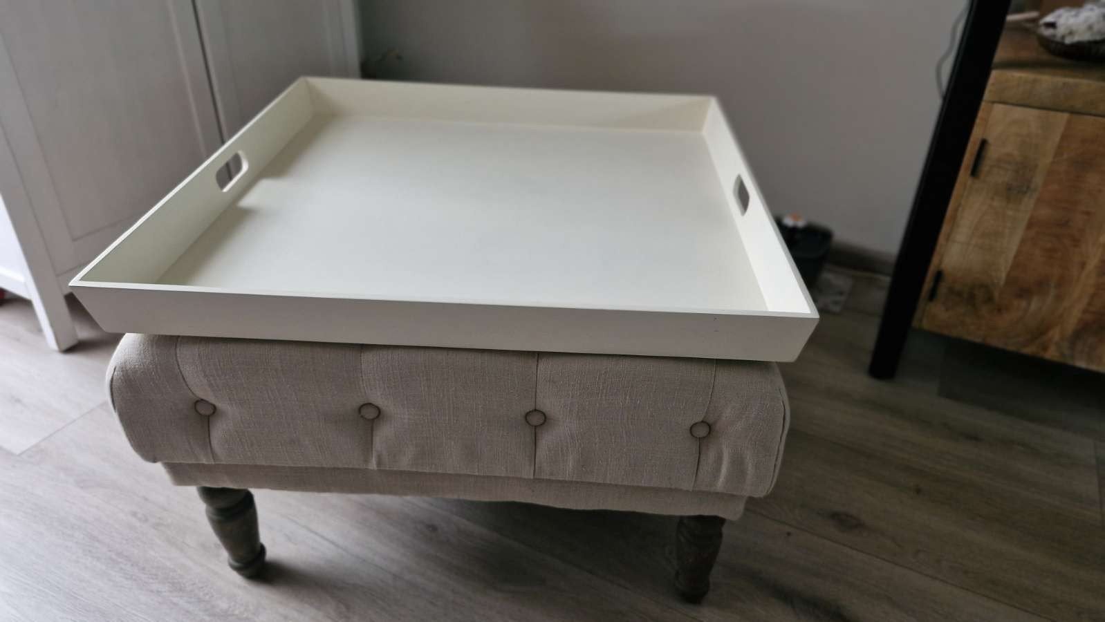 Te koop: mooie hocker/salontafel, Ophalen, Gebruikt, 50 tot 100 cm, Vierkant
