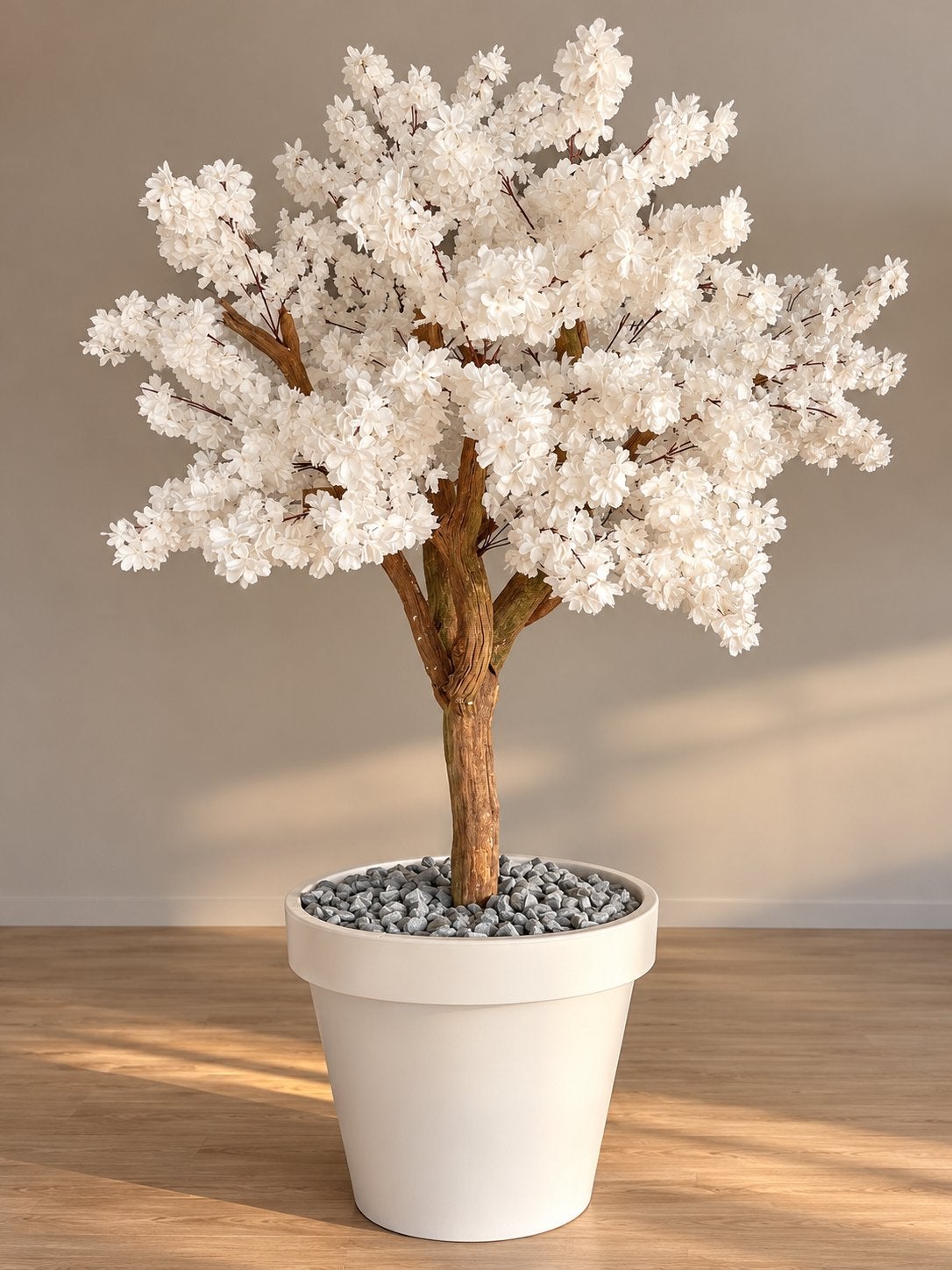 Prachtige handgemaakte bloesemboom - Witte bloesems, Huis en Inrichting, Ophalen of Verzenden, Nieuw, Wit, Hout