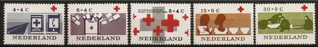 Nederland 795-799 serie rode kruis., Verzenden, Postfris