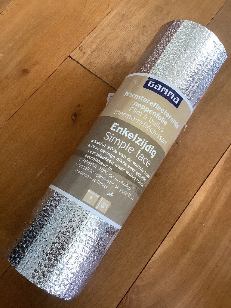 Warmtereflecterende Noppenfolie 6 meter x 60 cm, Nieuw, Minder dan 5 m², Ophalen, Minder dan 4 cm