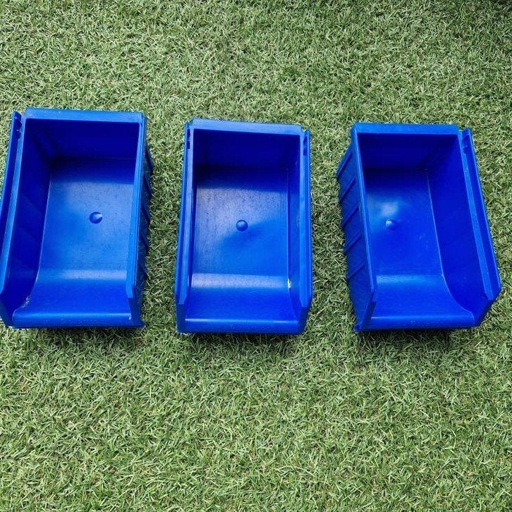 Blauwe magazijnbakken / opbergbakken - Set van 22, Ophalen of Verzenden