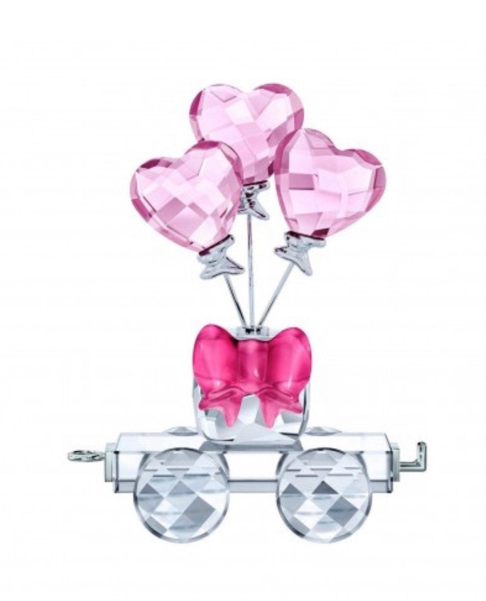 Swarovski Heart Balloons Wagon Kristal Figuur, Ophalen of Verzenden, Nieuw, Figuurtje