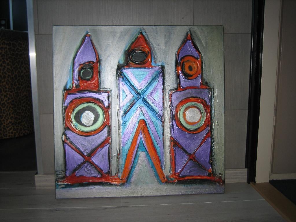 Schilderij retro, Ophalen, 50 tot 75 cm, Zo goed als nieuw, Schilderij