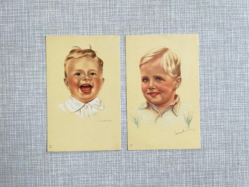 C299 Ansichtkaarten Philip Kruseman Jaren 60, Ophalen of Verzenden, 1940 tot 1960, Ongelopen, Kinderen