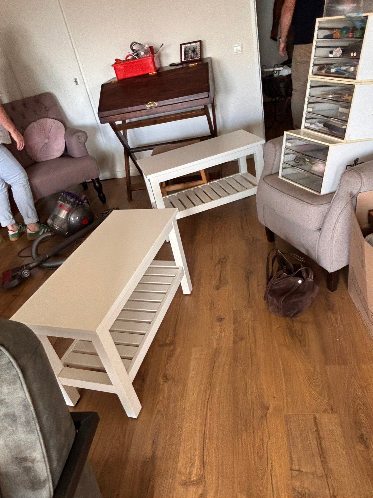 2x sidetable, Ophalen