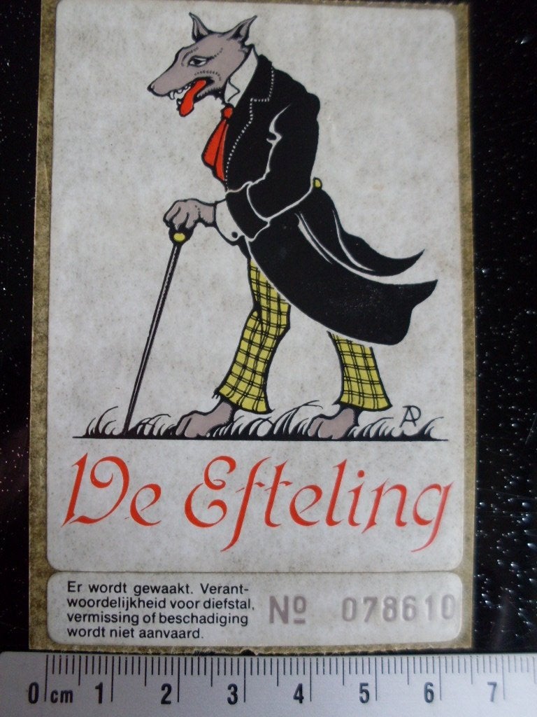 sticker de efteling de wolf Hans en Grietje Anton Pieck, Verzenden, Zo goed als nieuw, Bedrijf of Vereniging