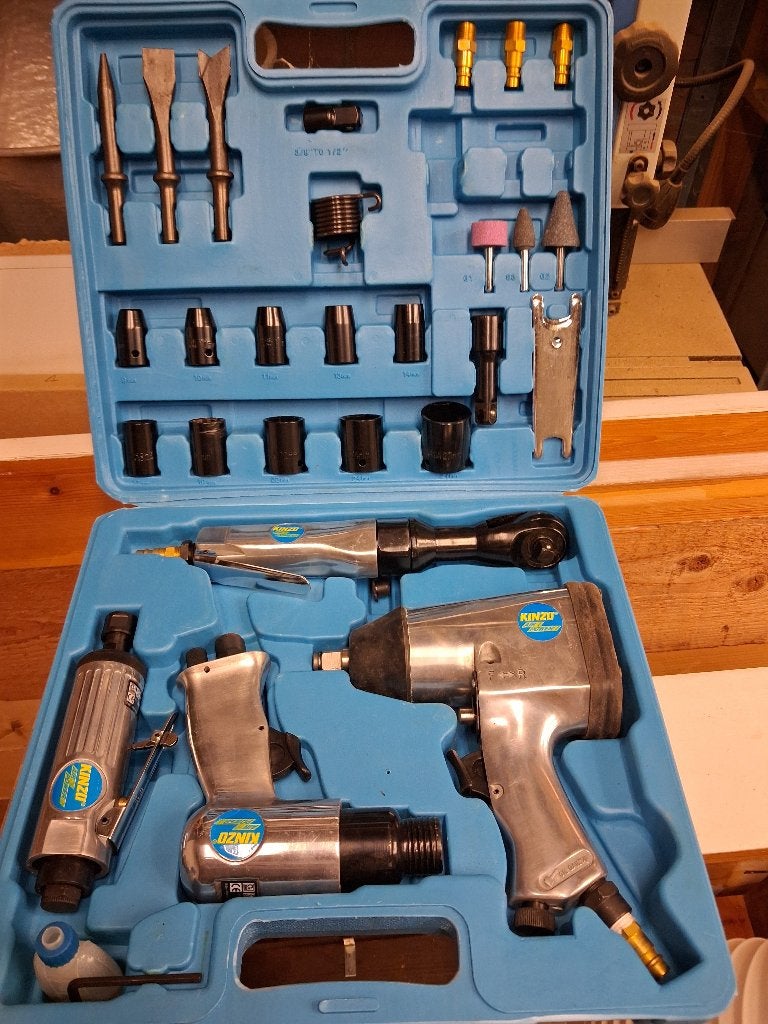 Perslucht gereedschap, Doe-het-zelf en Verbouw, Gereedschap | Handgereedschap, Ophalen, Zo goed als nieuw, Gereedschapsset, Overige merken
