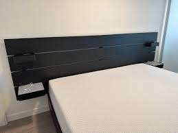 Nordli hoofdeinde bed, Huis en Inrichting, Ophalen, Gebruikt, Wit, Tweepersoons