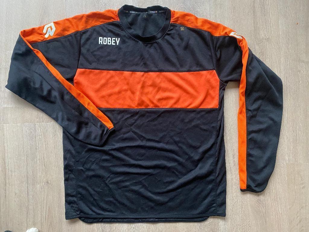 Robey Trainingshirt Trui | lange mouw | zwart/ oranje | mt L, Maat L, Ophalen of Verzenden, Gebruikt, Overige typen