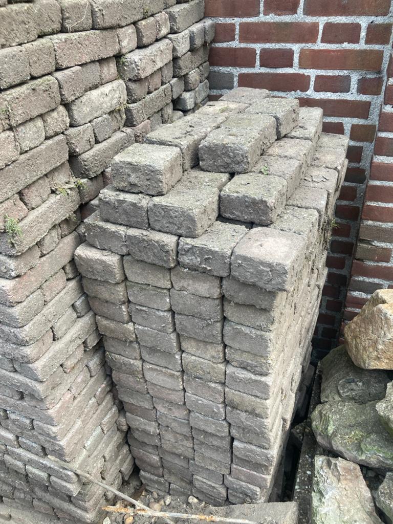 Sierstenen klinkers voor tuin - vierkant, minimaal 450 stuks, Ophalen, Overige materialen, Gebruikt, Klinkers