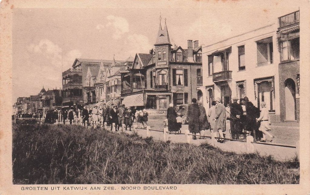 703-353-047 Groeten uit Katwijk aan Zee Noord Boulevard, Verzenden, Voor 1920, Zuid-Holland