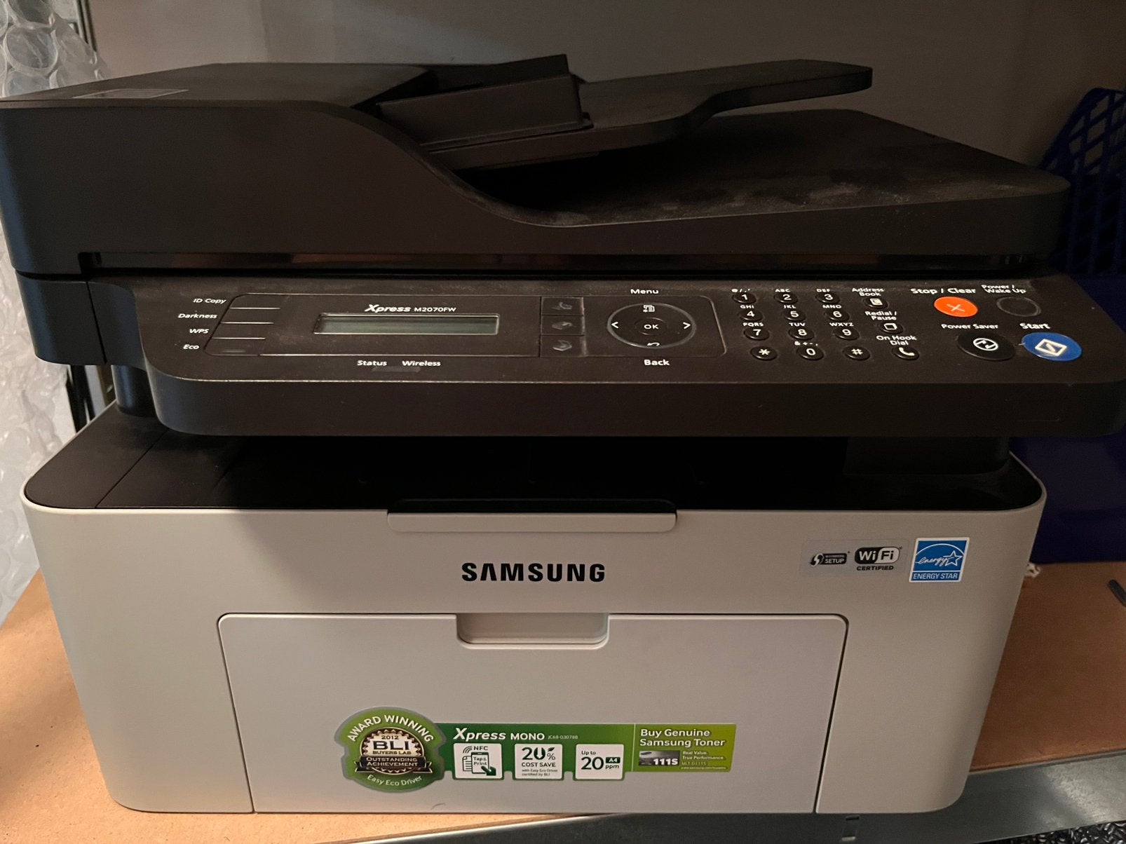 Samsung Xpress M2070FW all-in-one laserprinter, Computers en Software, Ophalen, Gebruikt, All-in-one, Draadloos