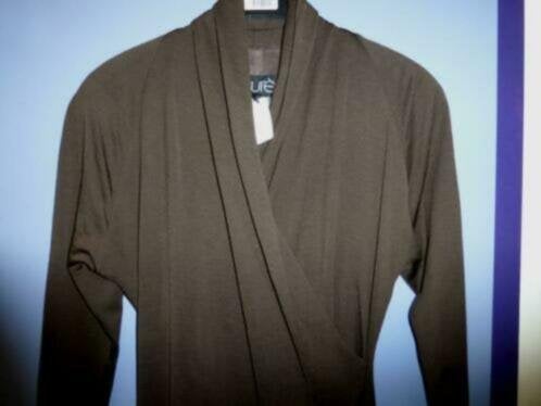 Laurel bruin overslag jurkje 800virgin wool mt S nr 27386, Bruin, Laurel, ., Zo goed als nieuw