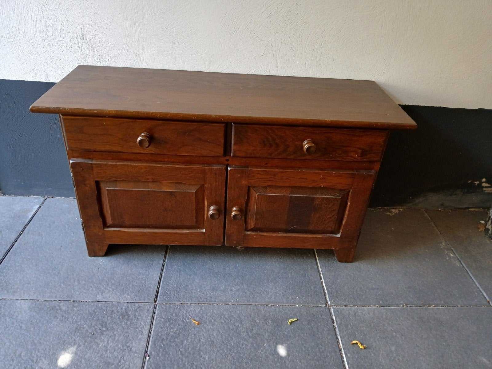 Eiken houten dressoir, Ophalen, Gebruikt, Eikenhout, 25 tot 50 cm
