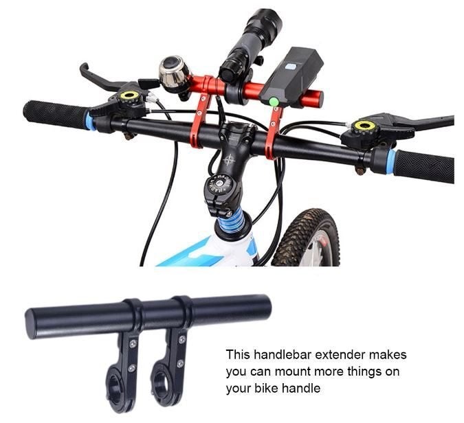 Fietsstuur extender handlebar aluminium uitbreiding bar 20cm, Fietsen en Brommers, Fietsonderdelen, Ophalen of Verzenden, Nieuw