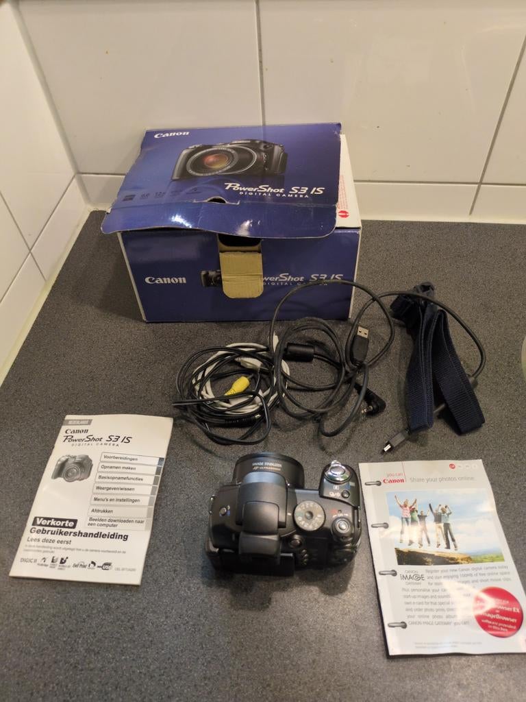 Canon PowerShot S3 IS Digitale Camera - Compleet met Doos, Ophalen of Verzenden, Gebruikt, Canon, 8 keer of meer