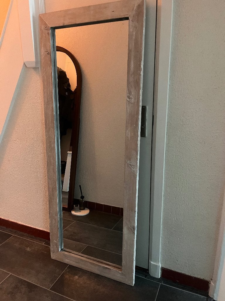 Spiegel steigerhout, Huis en Inrichting, Ophalen, Rechthoekig, 50 tot 75 cm, 150 tot 200 cm