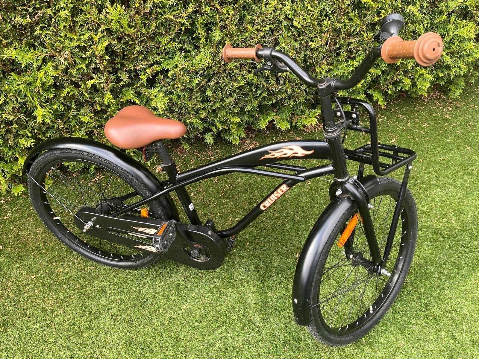 Cruiser Fiets met Voordrager - Zo goed als nieuw 22 inch, Ophalen, Terugtraprem, Staal, Cruiser