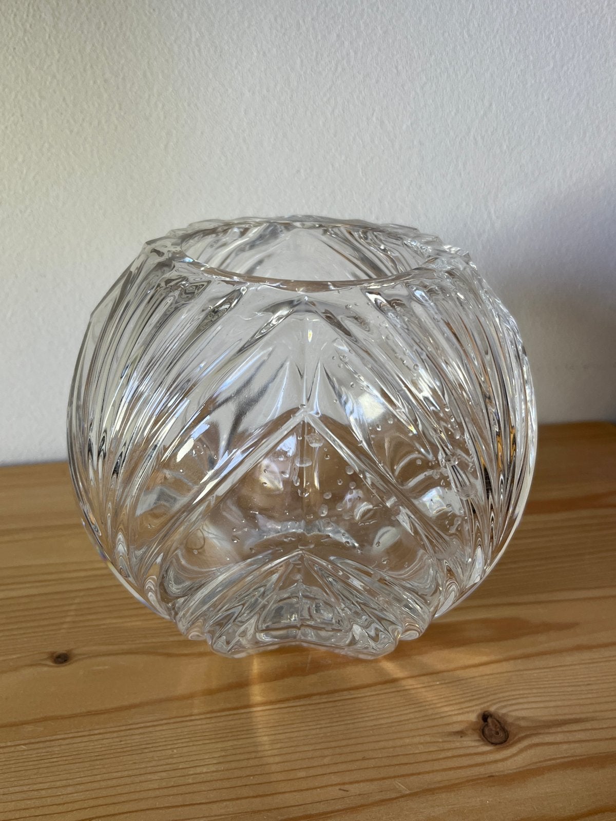 Decoratieve glazen vaas/windlicht met patroon, Ophalen of Verzenden