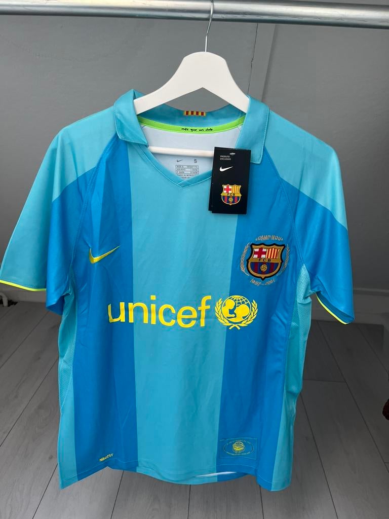FC Barcelona retro voetbalshirt Messi, Verzenden, Zo goed als nieuw, Shirt