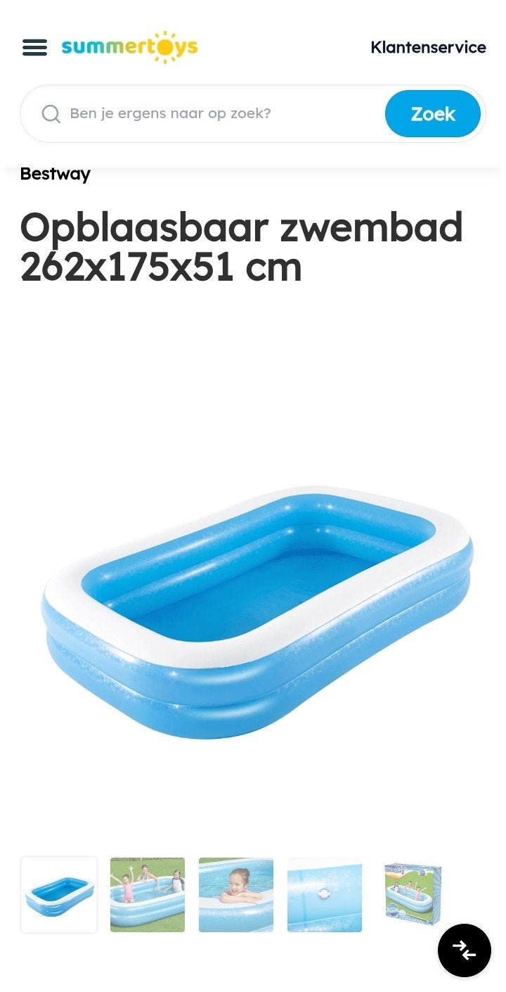 Gratis opblaasbaar zwembad Bestway (262 x 175 x 51 cm), Tuin en Terras, Zwembaden, Ophalen