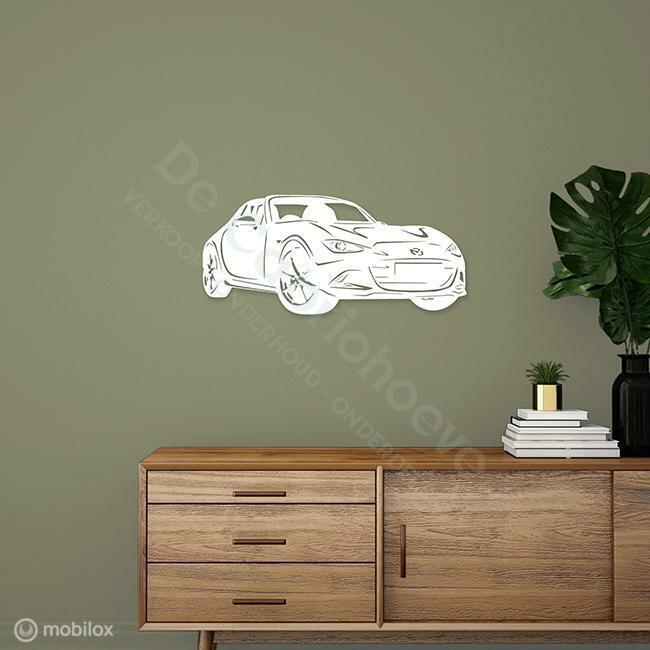 MX5 Wanddecoratie NDRF (70*31cm) Wit, De Cabriohoeve VOF, Nieuw, Info@cabriohoeve.nl, Julianalaan 9, 9462PG Gasselte, Nederland