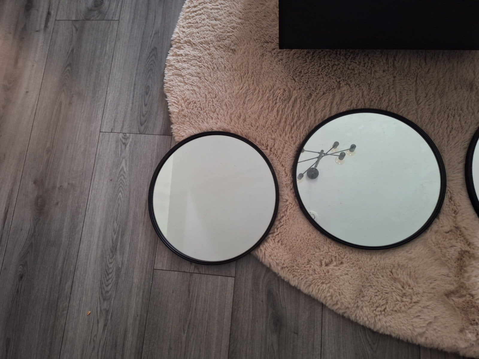 Set van 3 ronde Karwei spiegels, Huis en Inrichting, Woonaccessoires | Spiegels, Ophalen of Verzenden, Zo goed als nieuw, Rond