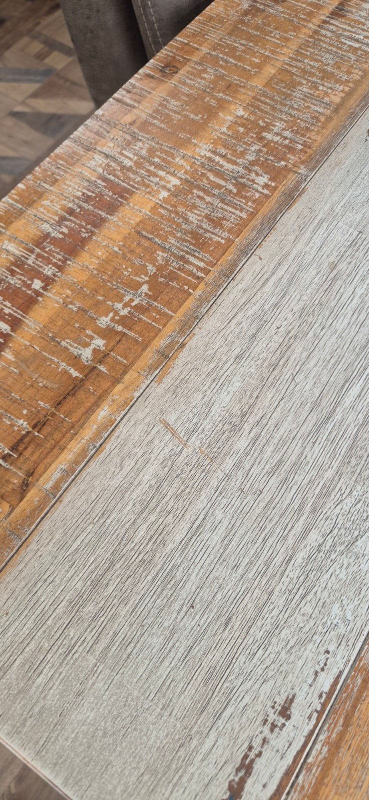 Robuuste eettafel met 6 stoelen - Landelijke stijl, Huis en Inrichting, Tafels | Eettafels, Ophalen, Gebruikt, Overige materialen