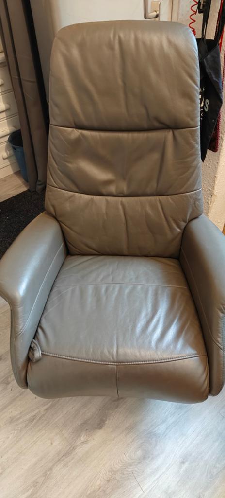 Relax stoel op draaipoot, Ophalen, Gebruikt, Minder dan 75 cm, Leer