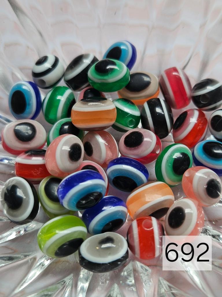 35x Kleurrijke Evil Eye Kralen - Diverse Kleuren, Ophalen, Nieuw, Kraal