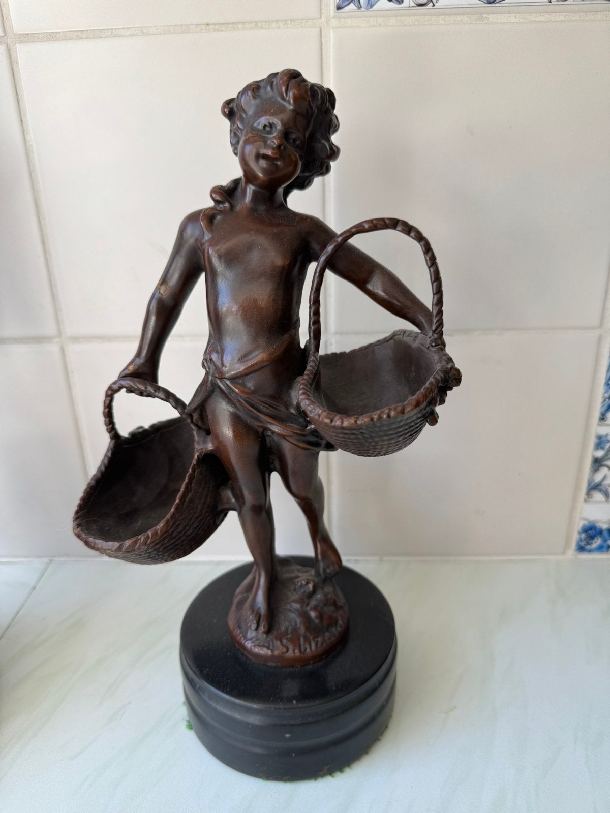 2 bronzen beeldjes, Ophalen of Verzenden, Brons