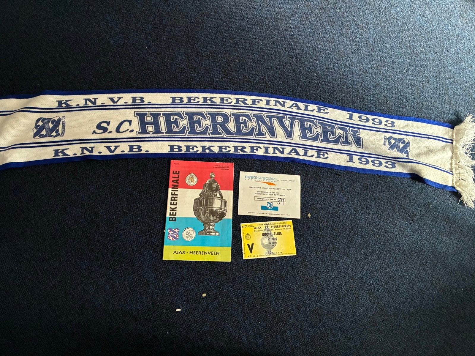 Sc heerenveen bekerfinale 1993 sjaal ticket en programma, Verzamelen, Ophalen of Verzenden, Zo goed als nieuw, Overige binnenlandse clubs