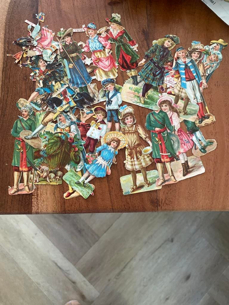 Oude poëziealbum plaatjes - Vintage verzameling, Ophalen of Verzenden