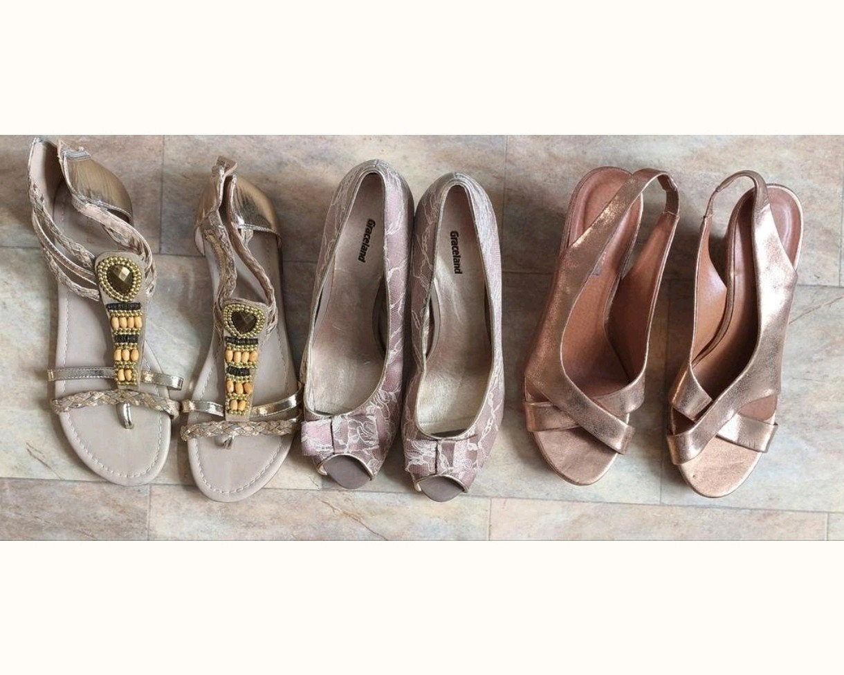 Zomer schoenen goud kleurig / rose maat 41 42 41, Kleding | Dames, Schoenen, Ophalen of Verzenden, Roze, Sneakers of Gympen, Zo goed als nieuw