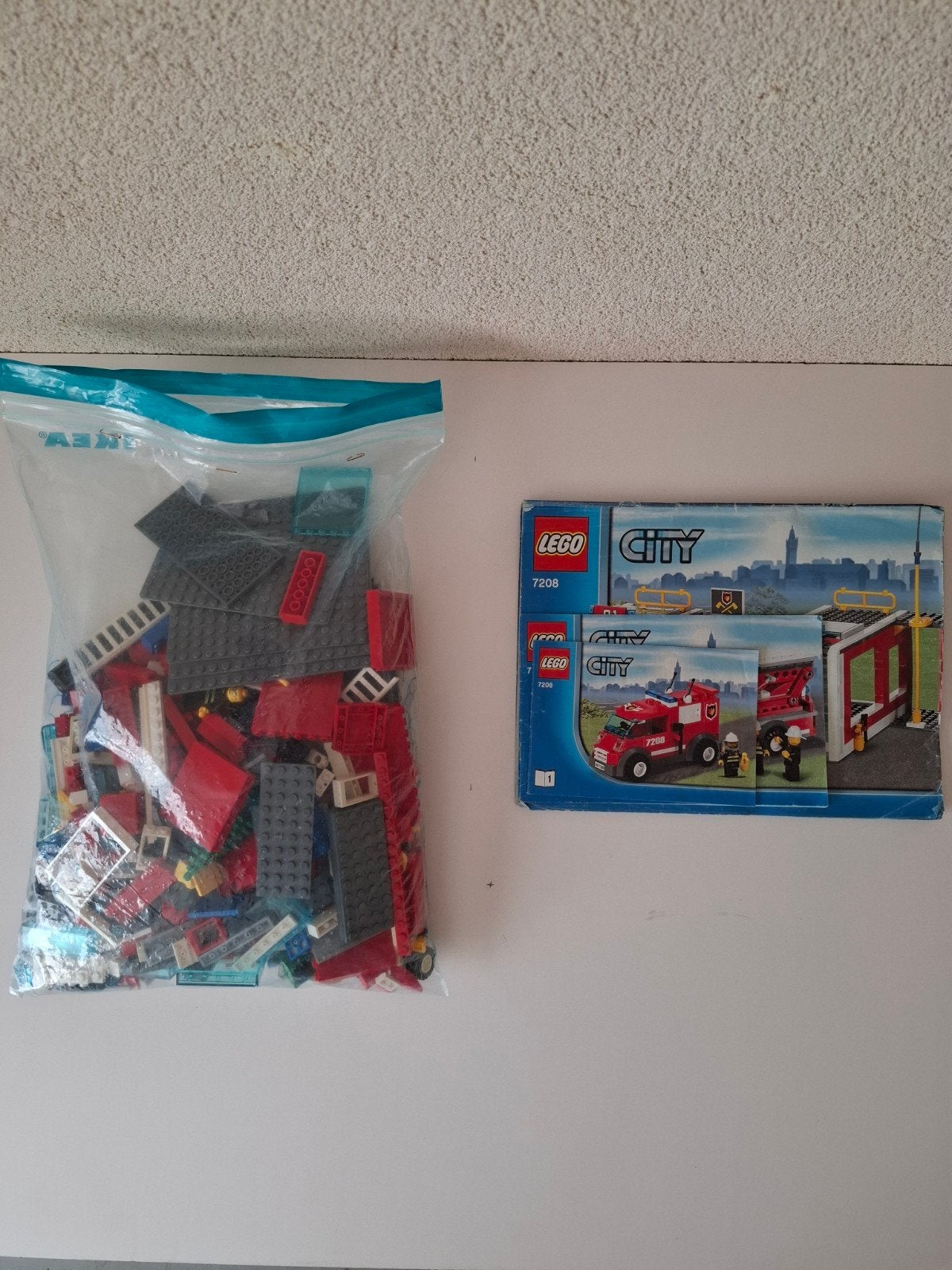 LEGO City Brandweerkazerne 7208 (geen doos), Verzenden, Gebruikt