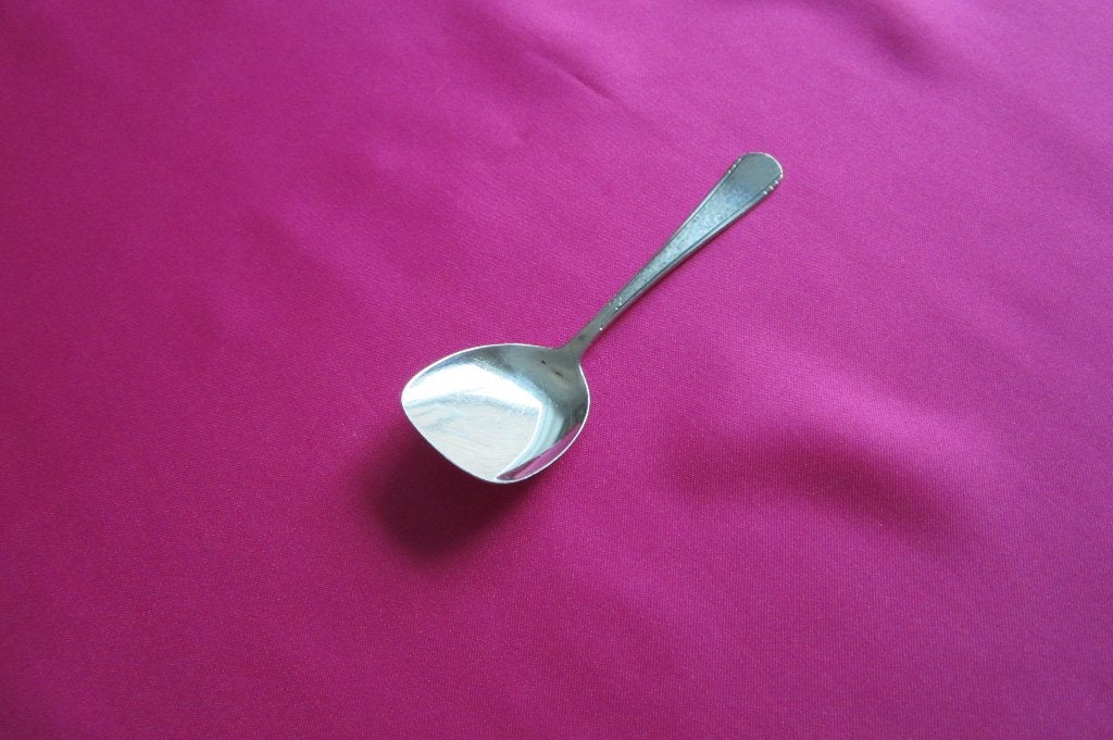 suikerschep 11,5cm Gero Zilmeta Franse lelie hamerslag 294, Gebruikt, Gero, Los bestek, Ophalen of Verzenden