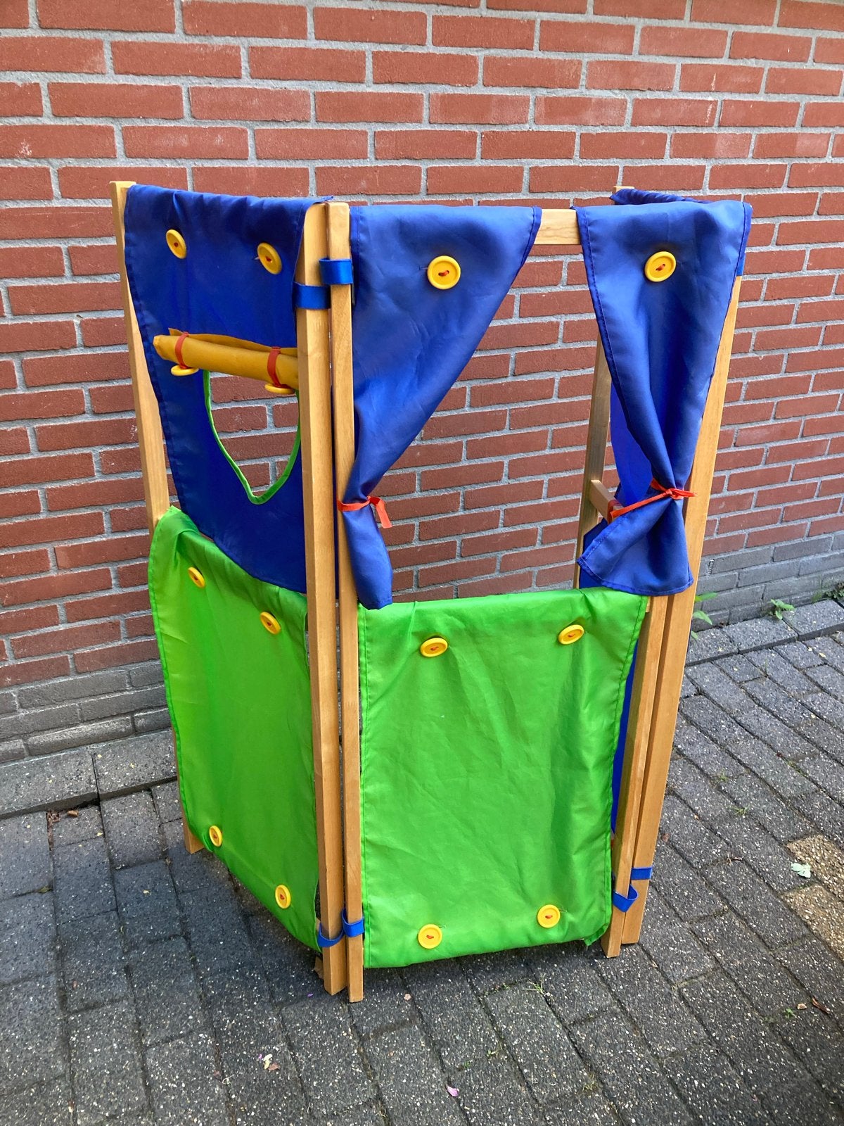 IKEA Kinder Poppenkast/Marktkraam van hout en stof, Ophalen, Gebruikt, Hout