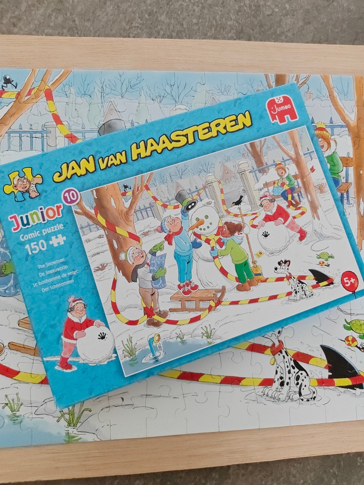 Jan van Haasteren Junior De Sneeuwpop 150 stukjes, Ophalen, 10 tot 50 stukjes, Gebruikt, 6 jaar of ouder